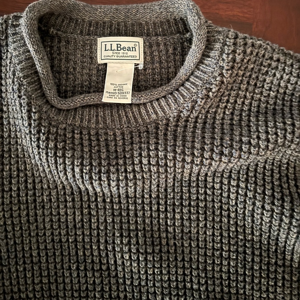 LL Bean Charcoal Gray Sweater